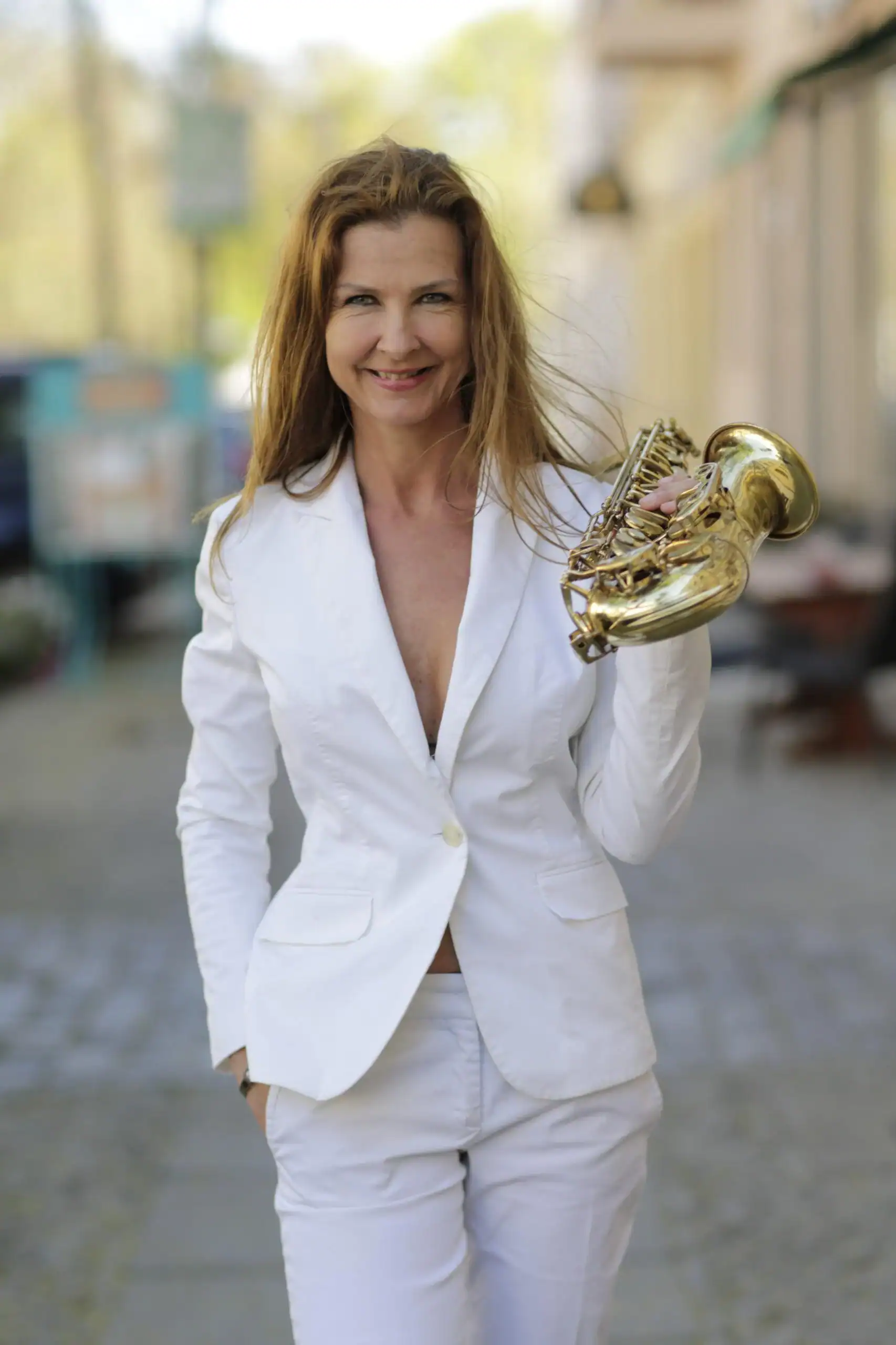 Saxophonistin Ines Weber